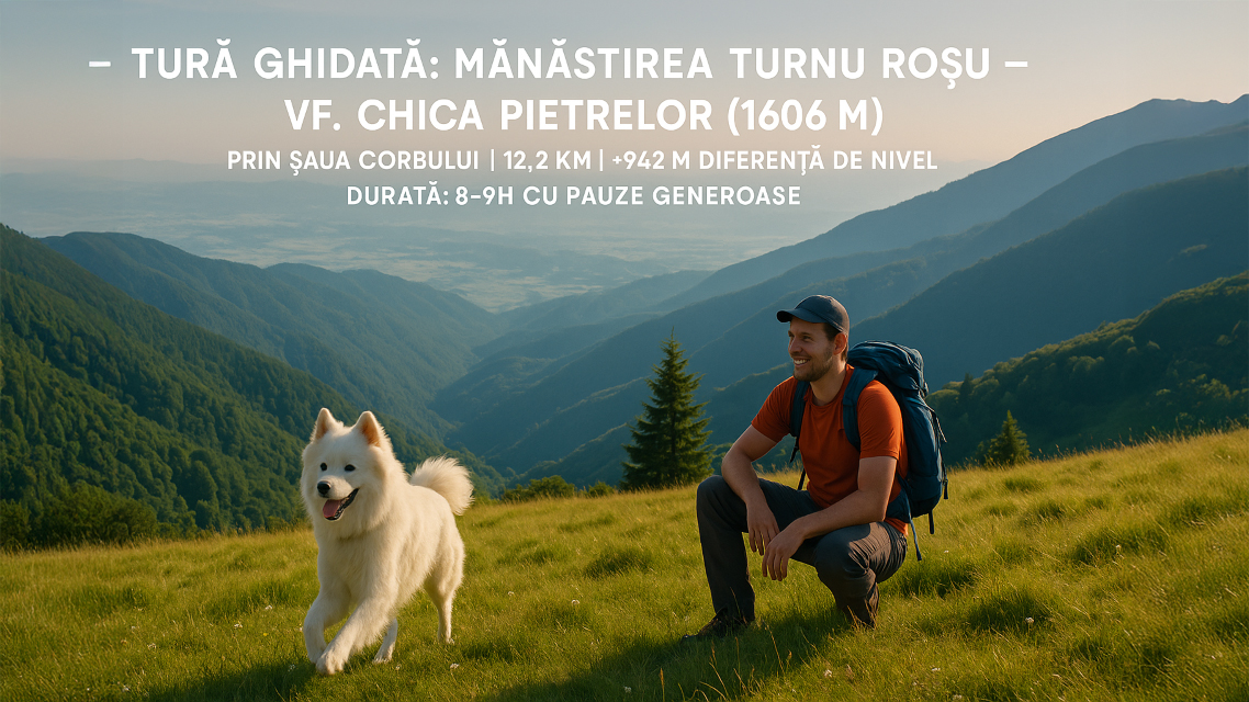 Tură ghidată: Mănăstirea Turnu Roșu – Vf. Chica Pietrelor (1606 m)