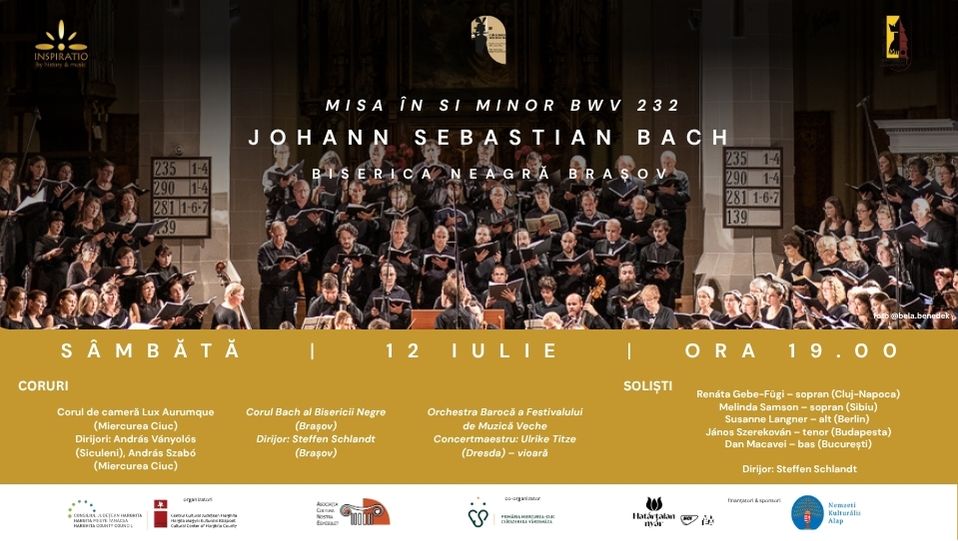„Misa în si minor” de Johann Sebastian Bach la Biserica Neagră