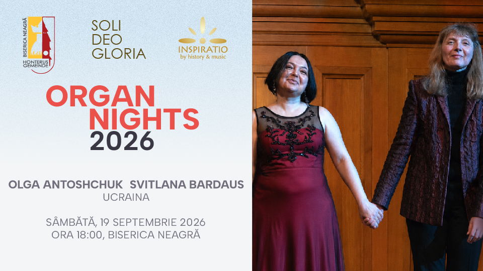 Organ Nights - Concert de orgă și voce la Biserica Neagră