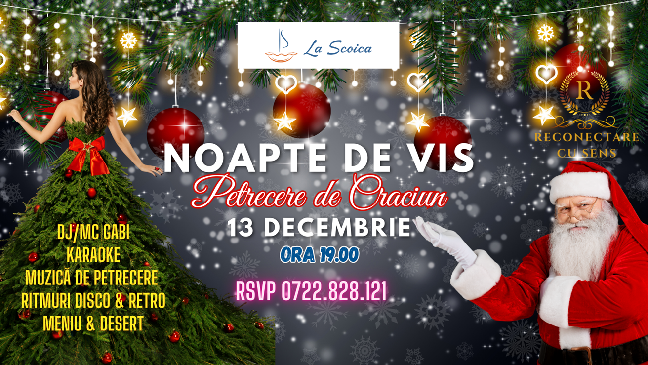 13 decembrie: Petrecere de Craciun: NOAPTE DE VIS by ReConectare cu SenS