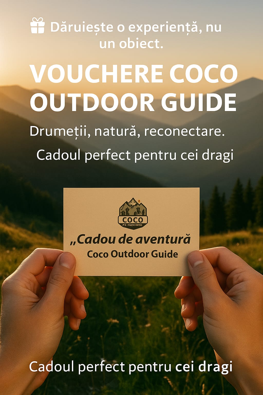 Daruieste o experienta, nu un obiect. Vouchere Coco Outdoor Guide