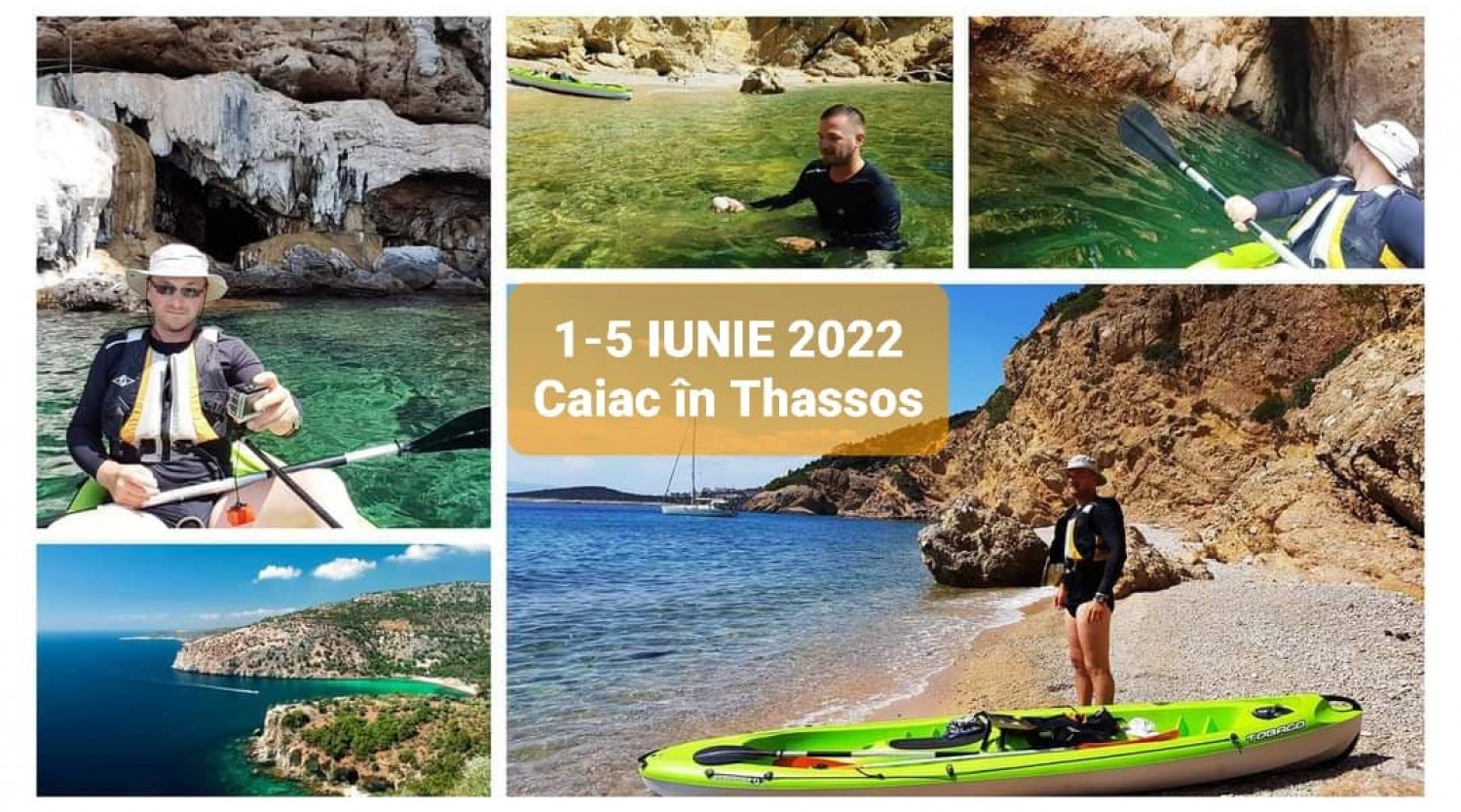 Aventură cu caiacul pe insula Thassos, Grecia: 1-5 iunie 2022