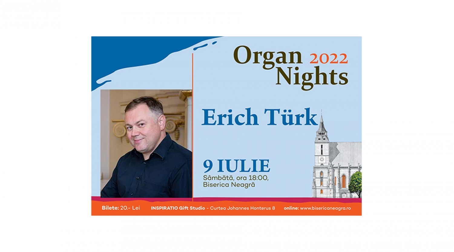 Organ Nights - Erich Türk la Biserica Neagra