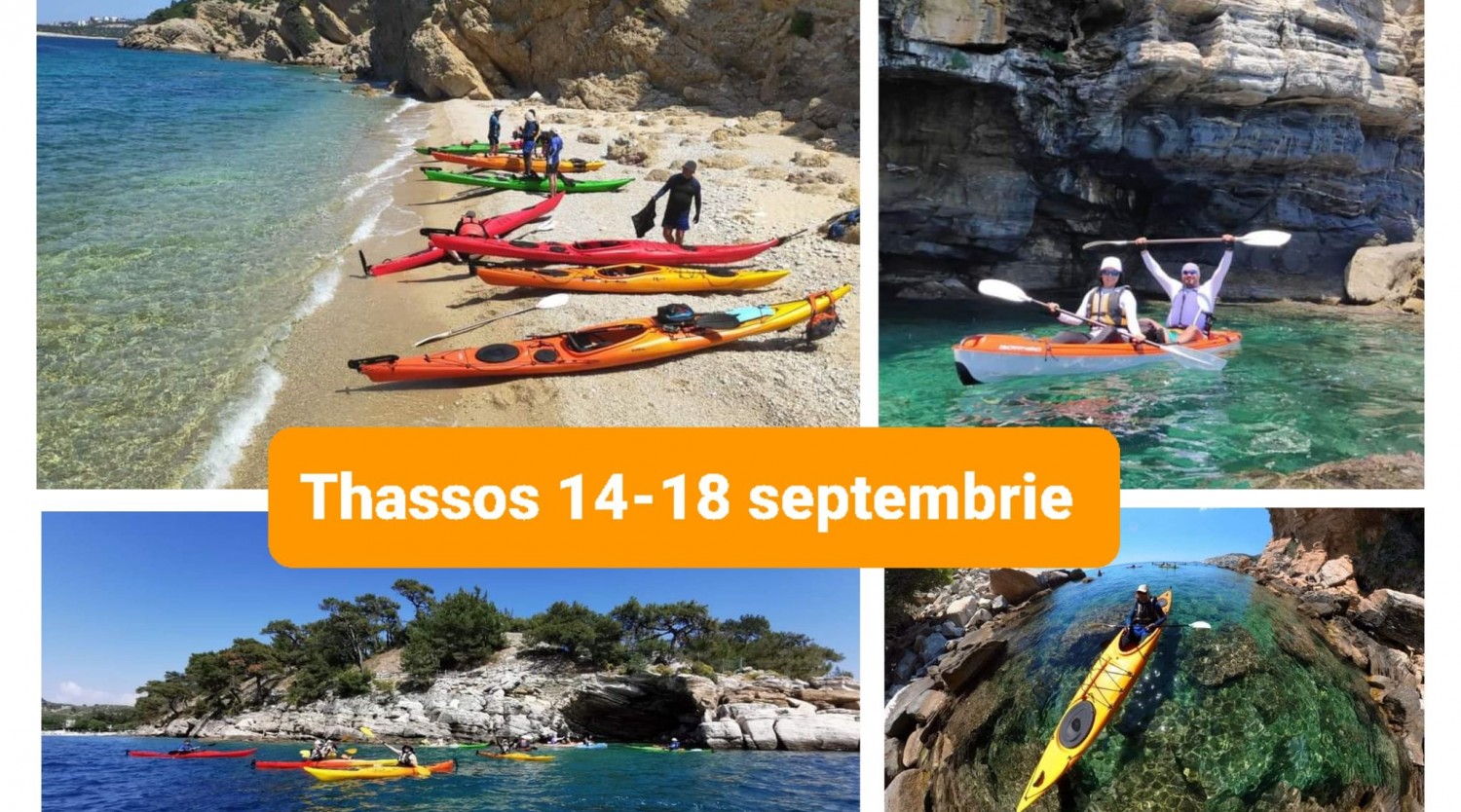 Aventura cu caiacul in THASSOS, Grecia 14-18 septembrie 2022
