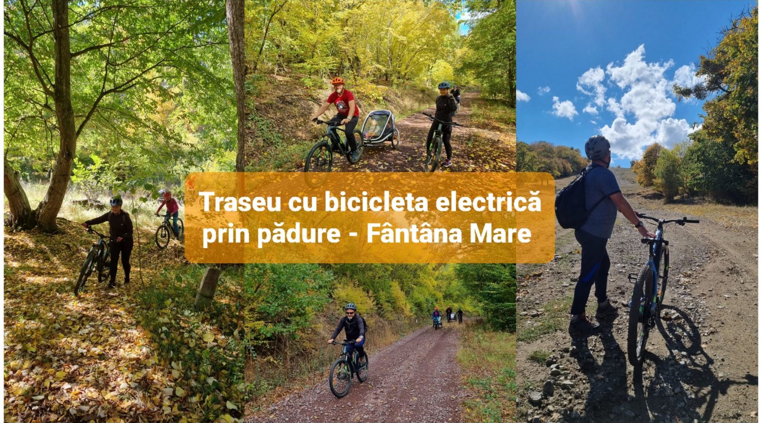 Plimbare cu bicicleta electrică prin pădure la Fântâna Mare