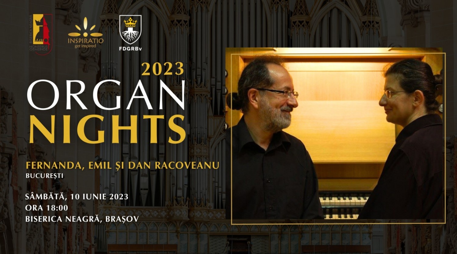 Organ Nights - Fernanda, Emil și Dan Racoveanu la Biserica Neagră
