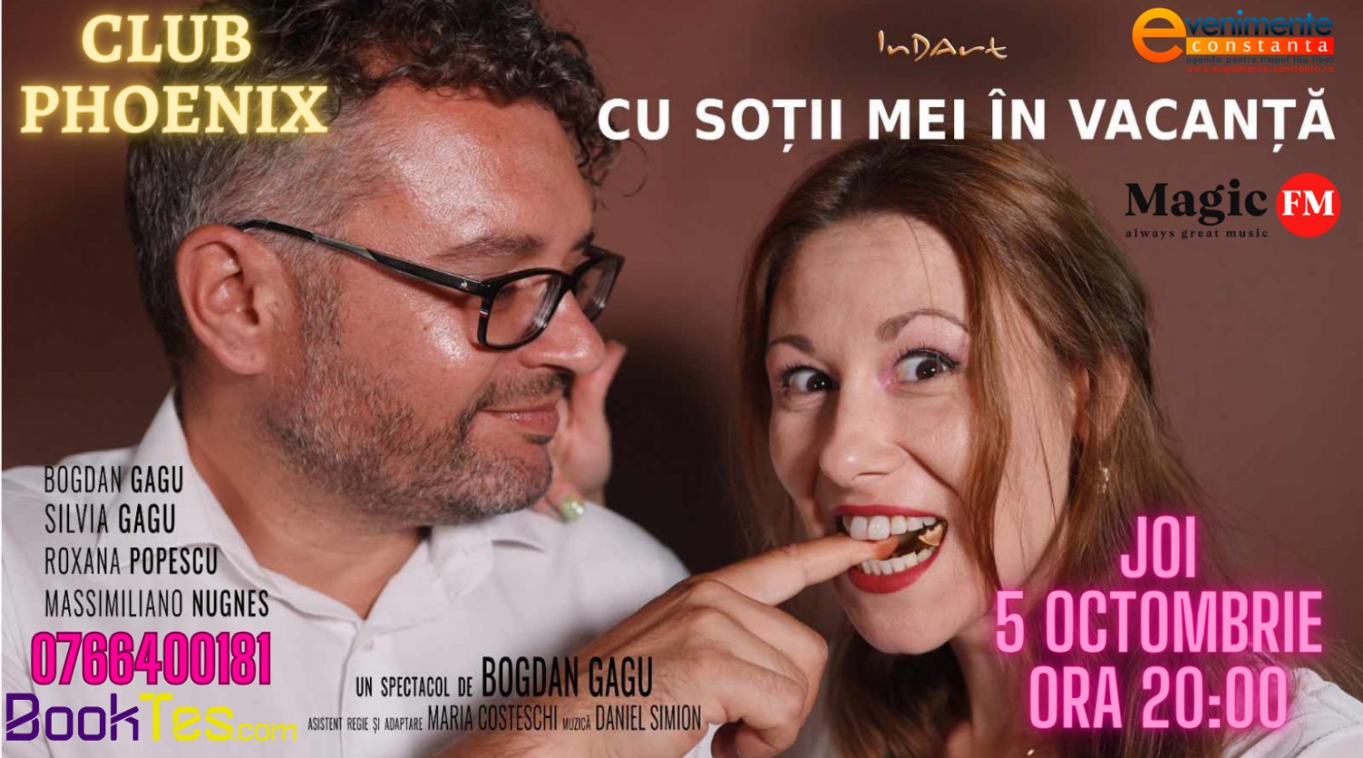 Teatru in PREMIERĂ la Constanta "Cu soții mei în vacanță" in club Phoenix