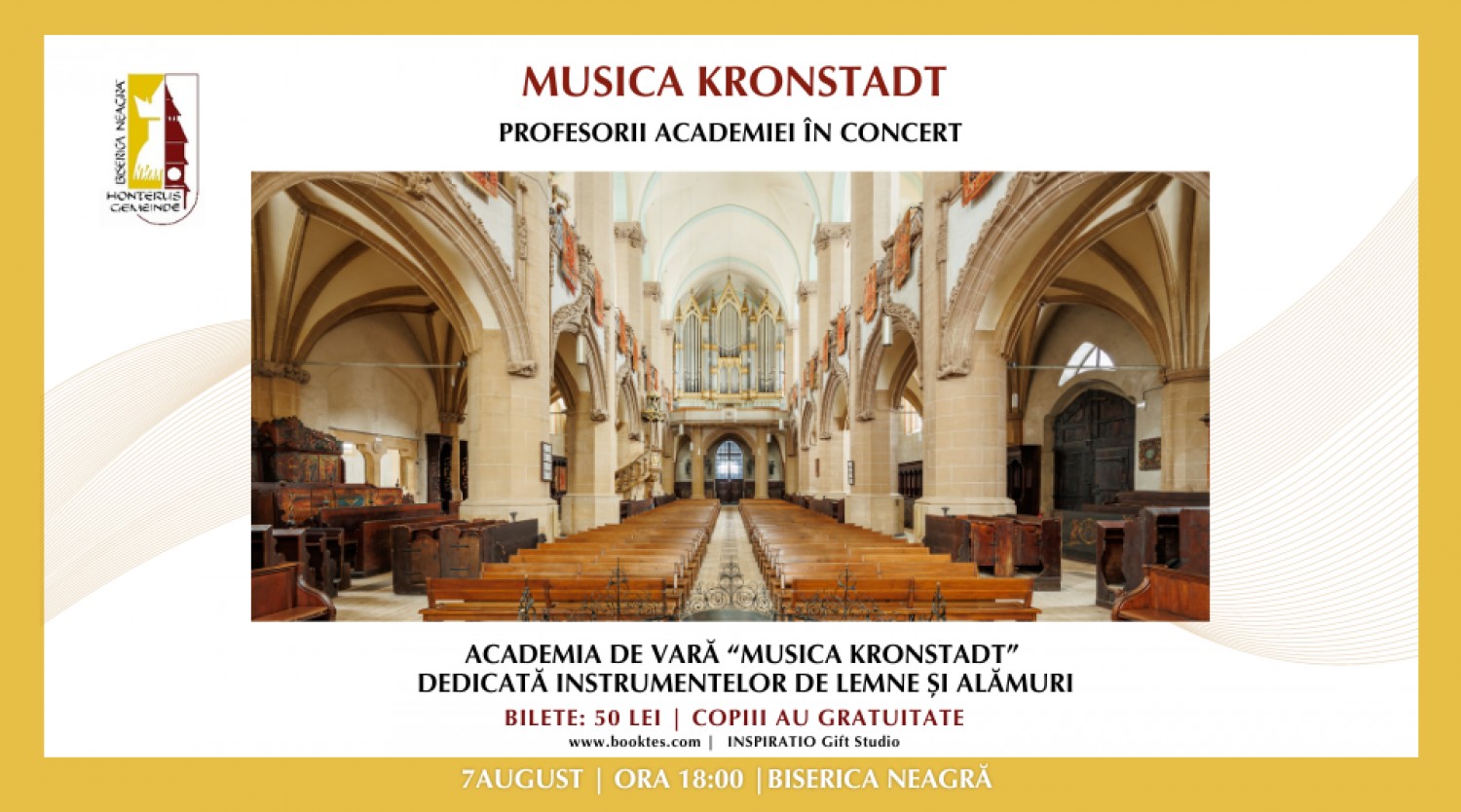 MUSICA KRONSTADT - Profesorii Academiei în concert la Biserica Neagră