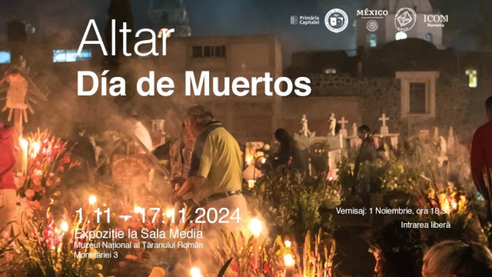 Altar de Día de Muertos la Muzeul Național al Țăranului Român