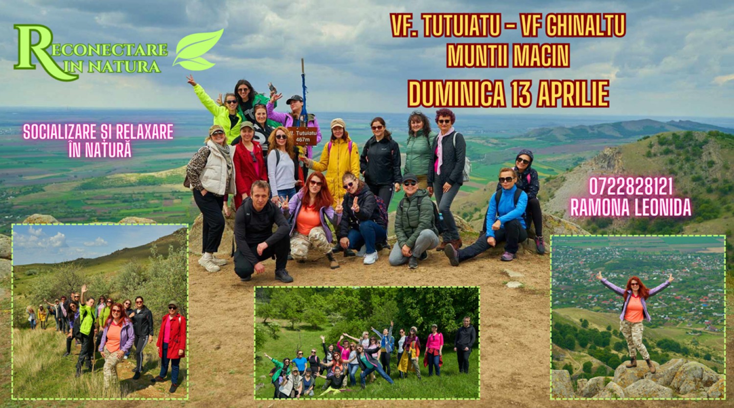 13 aprilie: Drumetie  Vf. Tutuiatu - Vf. Ghinaltu in Muntii Macin