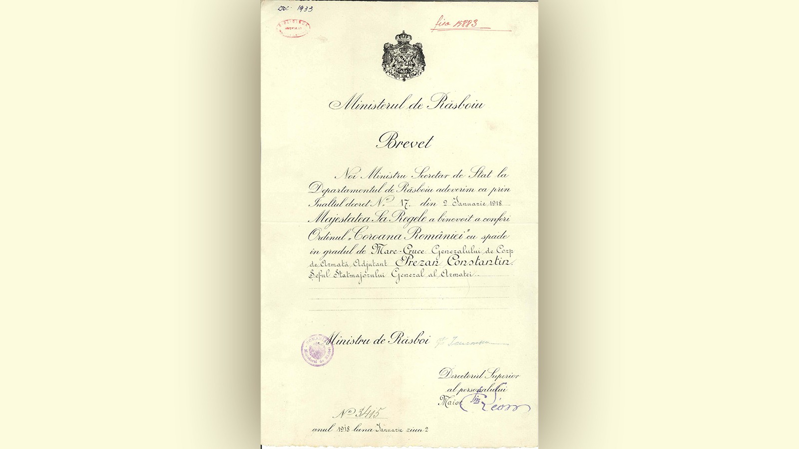 Exponatul lunii mai 2025 - Muzeul Militar National Regele Ferdinand I