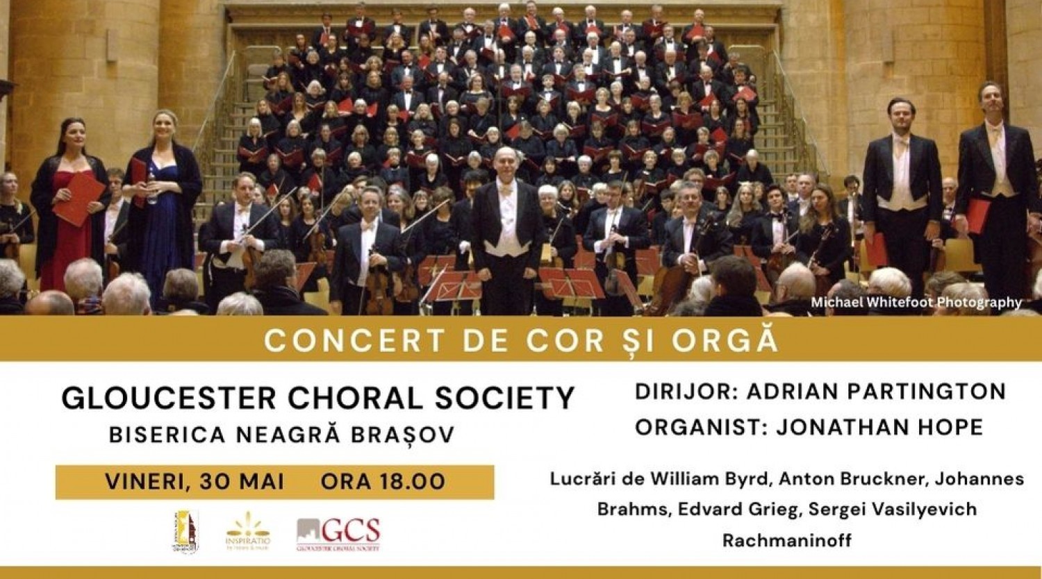 Concert de cor și orgă - Gloucester Choral Society la Biserica Neagră