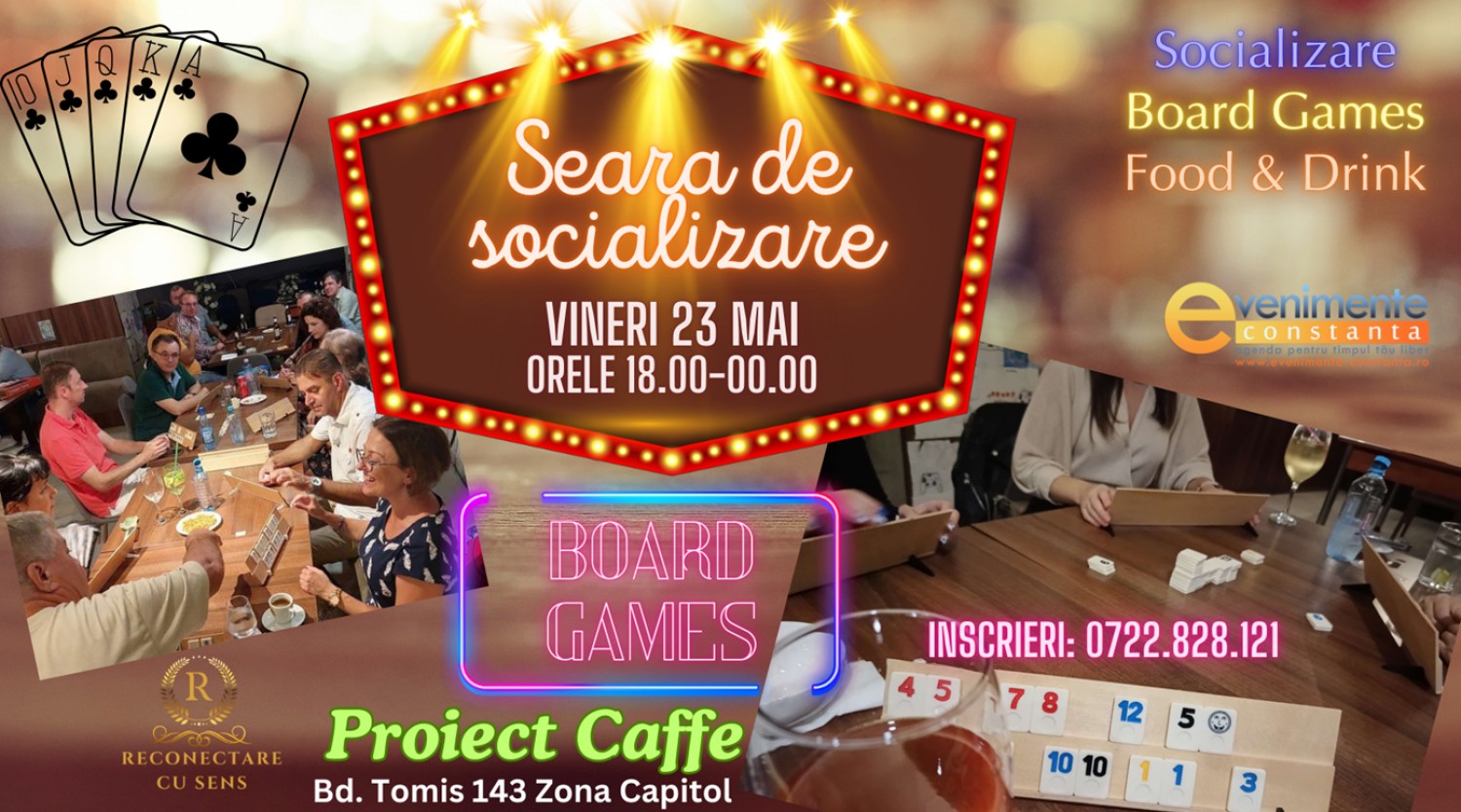 23 MAI: Seara de socializare & Board Games by ReConectare cu SenS