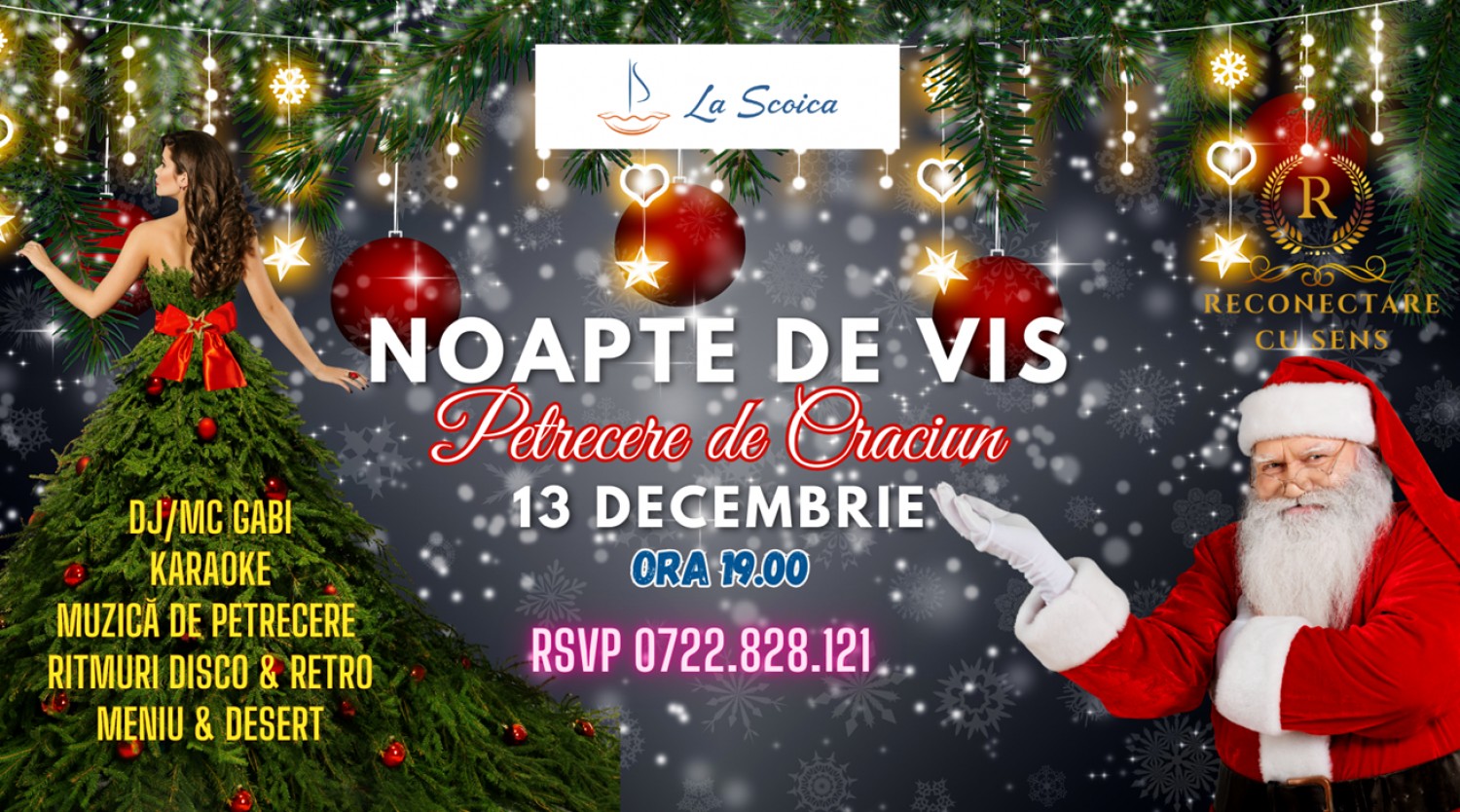 13 decembrie: Petrecere de Craciun: NOAPTE DE VIS by ReConectare cu SenS