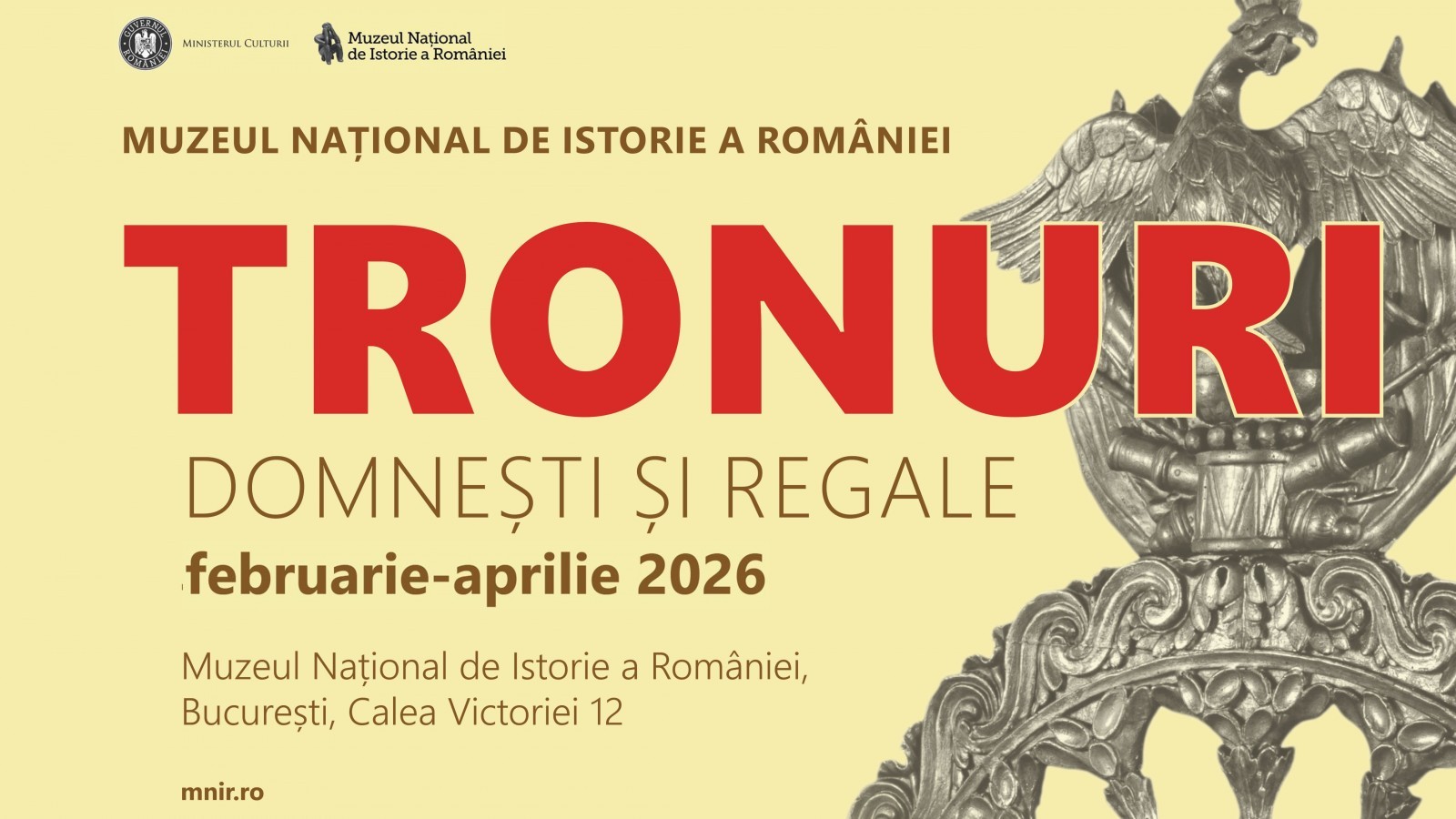 Expoziția „Tronuri domnești și regale” la MNIR