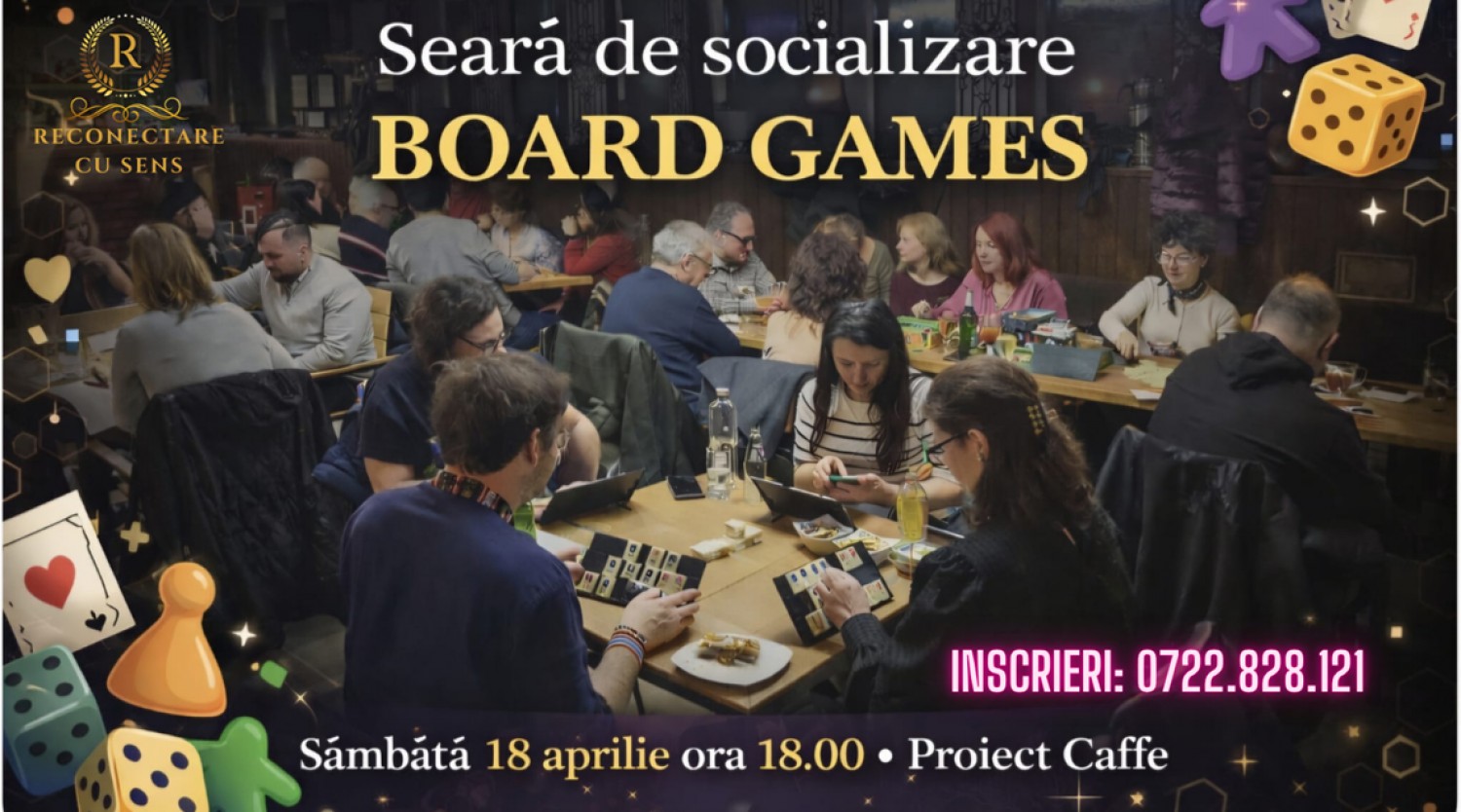 18 aprilie: Seara de socializare & Board Games by ReConectare cu SenS