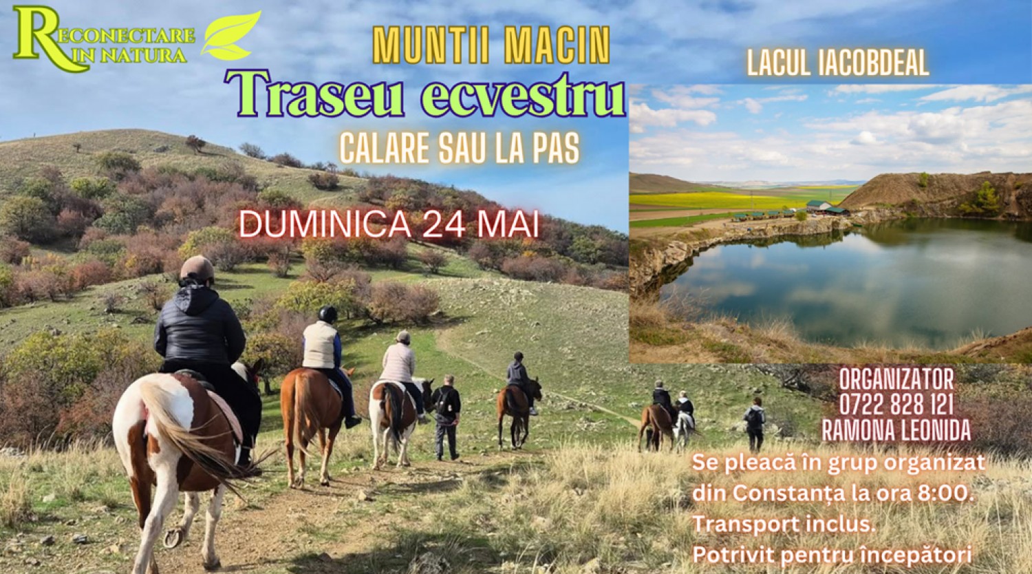 24 MAI: Traseu ecvestru & Lacul Iacobdeal in Muntii Macin