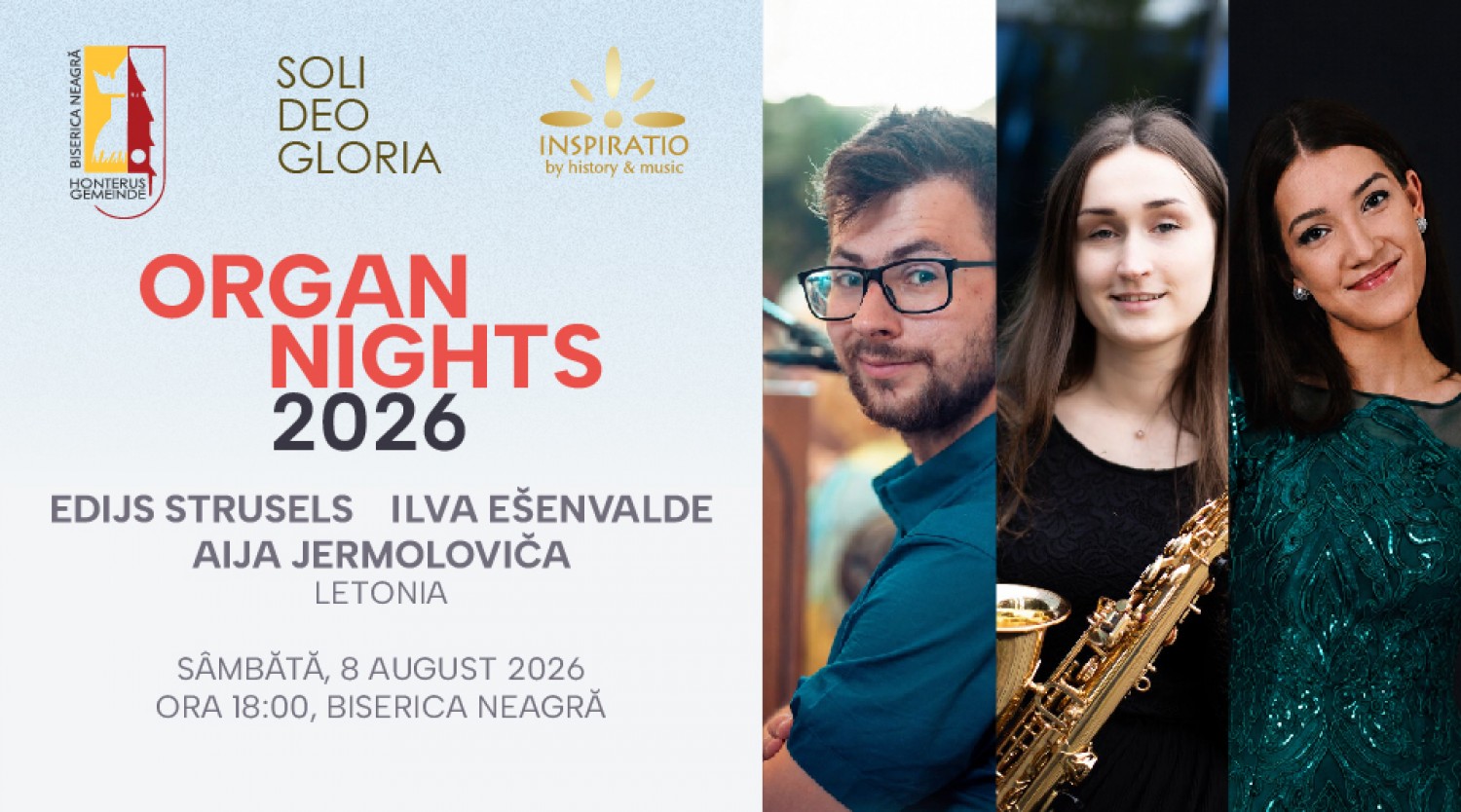 Organ Nights - Trio vocal-instrumental la Biserica Neagră