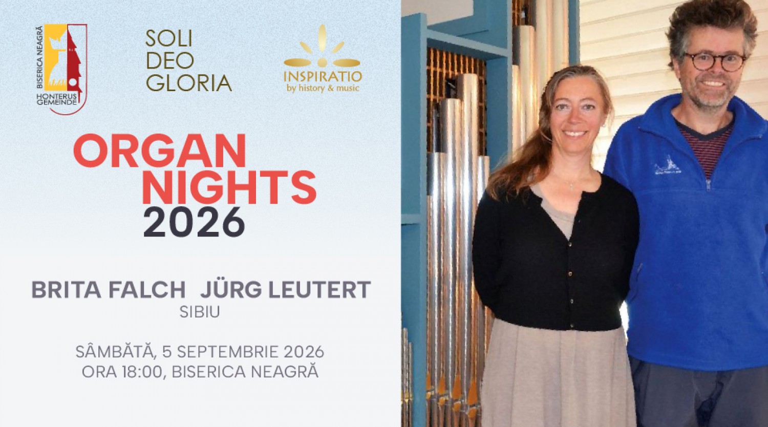 Organ Nights - Brita Falch-Leutert și Jürg Leutert la Biserica Neagră
