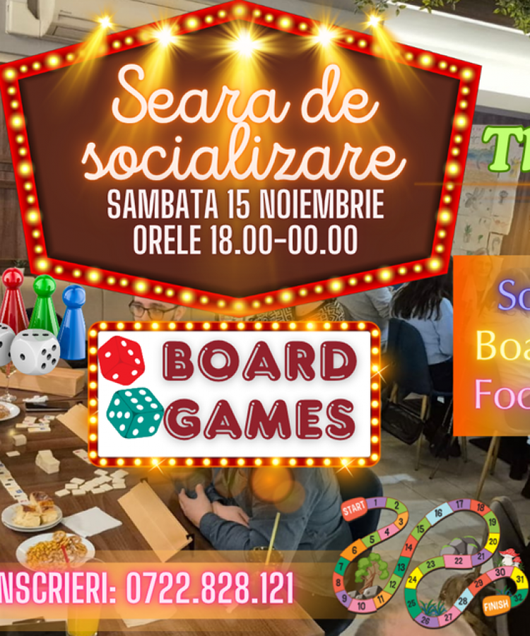 15 NOIEMBRIE: Seara de BOARD GAMES by ReConectare cu SenS